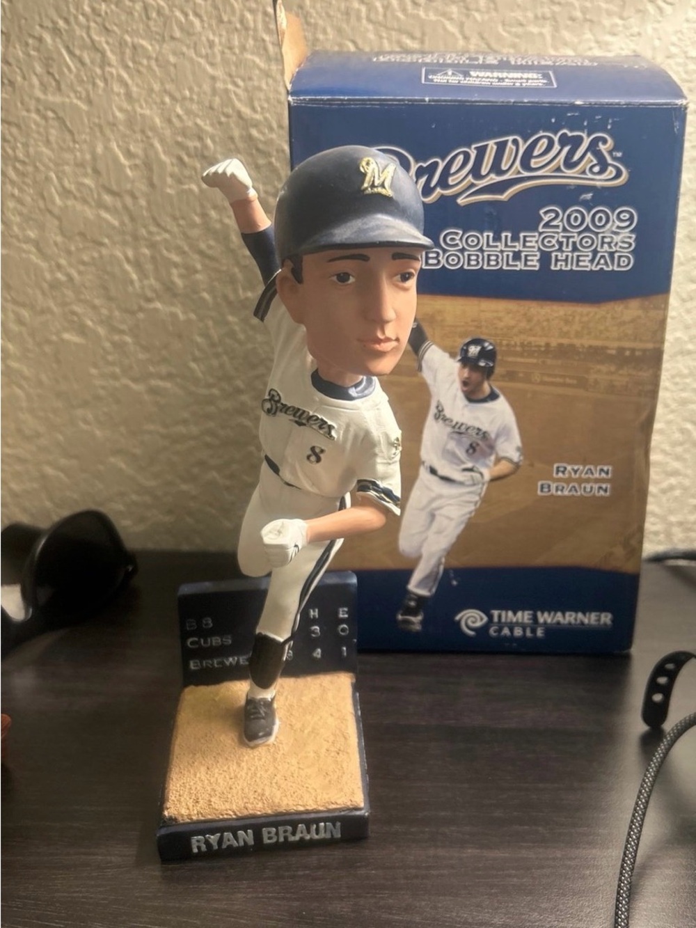 MLB Milwaukee Brewers Ryan Braun White and Navy Bobblehead